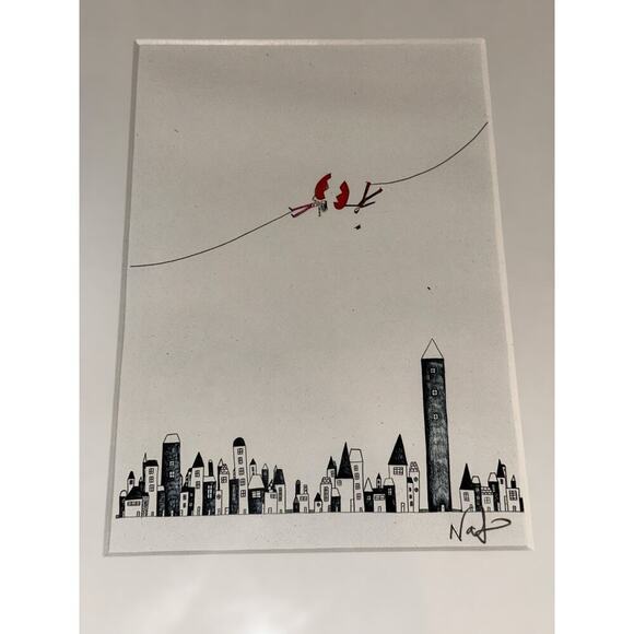 Natchie mat and framed print  “ungrateful heart” 10.5” wide x 12.25” high - Picture 3 of 7